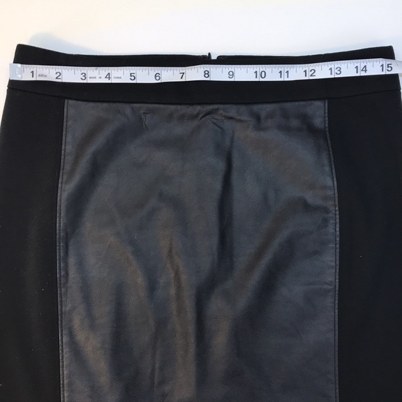 Ann Taylor LOFT Faux Leather Black Mini Skirt Size 4 - Picture 9 of 12